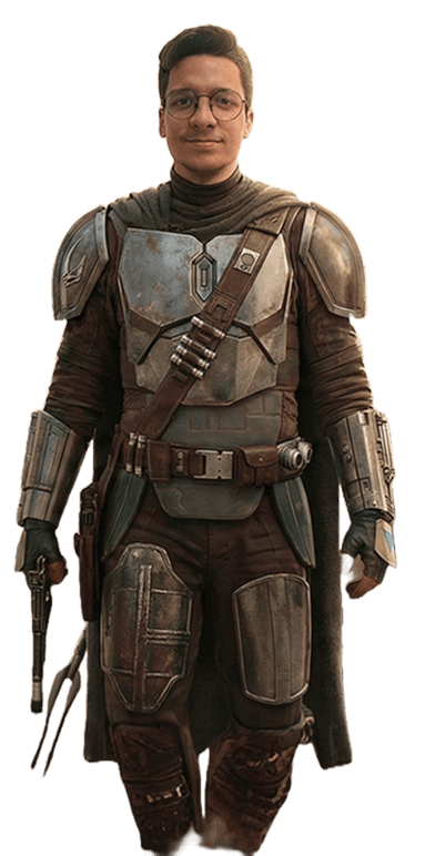 Lucca as a mandalorian